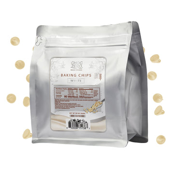 Choczero White Chocolate Chips - Sugar Free, Low Carb, Keto Friendly, Gluten Free - 20 Ounce Bulk Bag For Baking Keto Diet Cooki