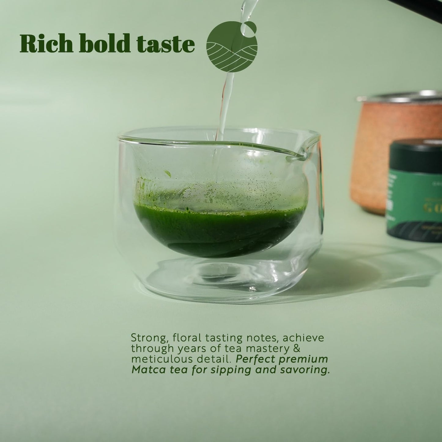 Midori Spring Organic Ceremonial Grade Matcha Powder, 1.06 oz, Gluten Free, Vegan, Green, Model MS-MATCHA-G-30