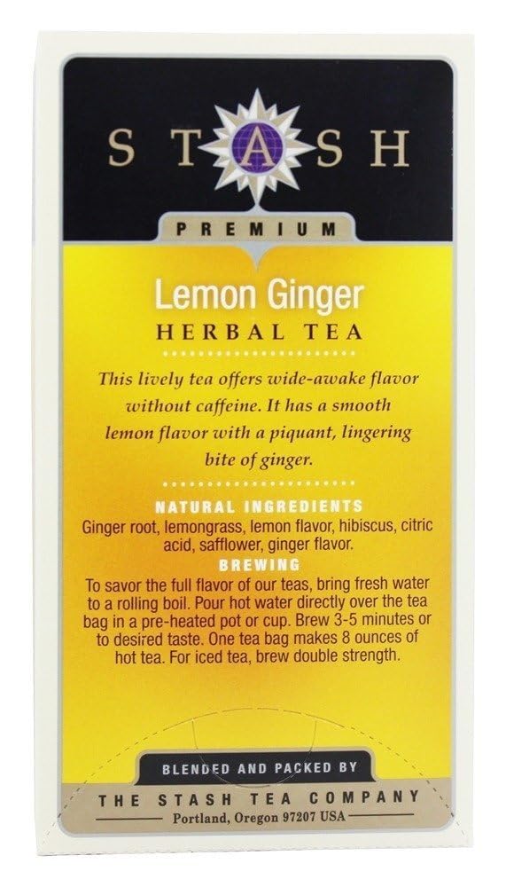 Stash Tea Lemon ginger (Pack of 6)
