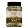 Pride of India - PACK of 6 - Ajwain Seed Whole 7 oz (200 gm) Medium Dual Sifter Jar | Gourmet Carom Seeds | Flavoring agent for 