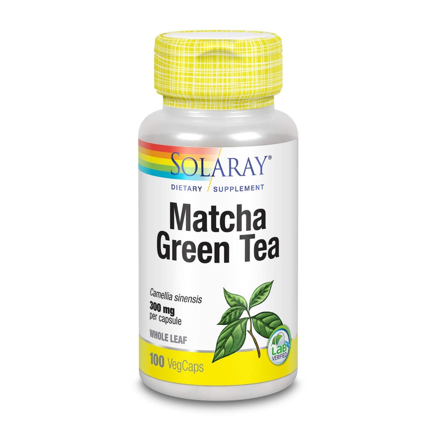 SOLARAY Matcha Green Tea VegCaps | 300 mg | 100 Count | White | Model 83764