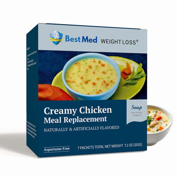 BestMed Weight Loss High Protein Soup | Creamy Chicken | 15g Protein, Low Calorie, Low Fat, Low Sugar | Bariatric-Friendly, Aspa