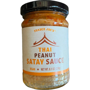Trader Joe's Thai Peanut Satay Sauce, Vegan, 8.1 oz (Pack of 1)
