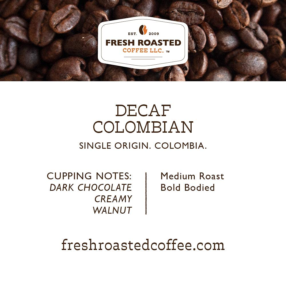 Fresh Roasted Coffee, Decaf Colombian, Pre-Ground Fractional Packs, 2.25 Ounce, 36 Count