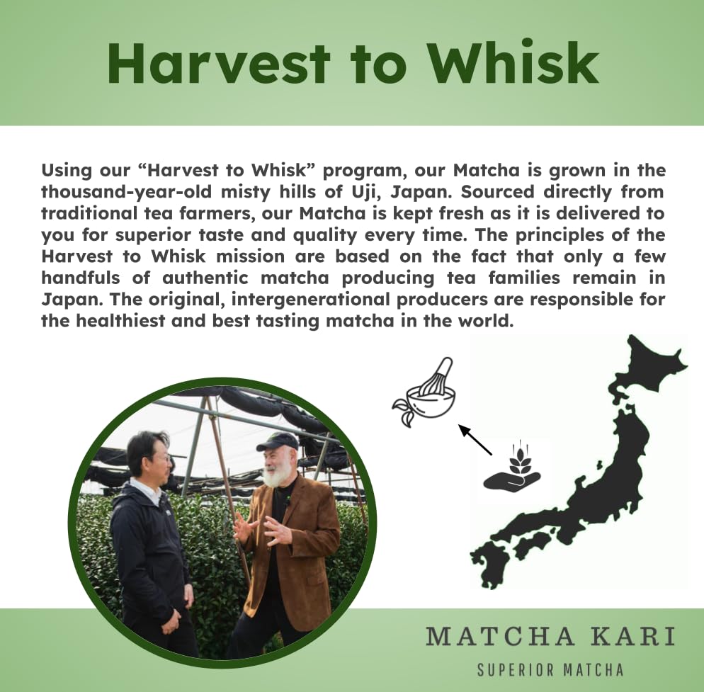 Matcha Kari Organic Matcha Green Tea Powder - Japanese Culinary Grade - 100g (3.53 oz)