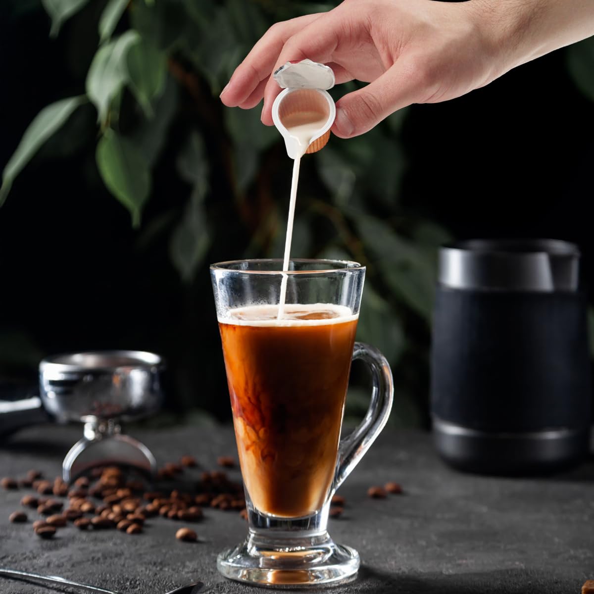Delight Coffee Creamer Hazelnut Cups, 48 Pieces Of Individual Coffee Creamers Singles, Ideal For Hot And Iced Coffee, Lattes, Ca