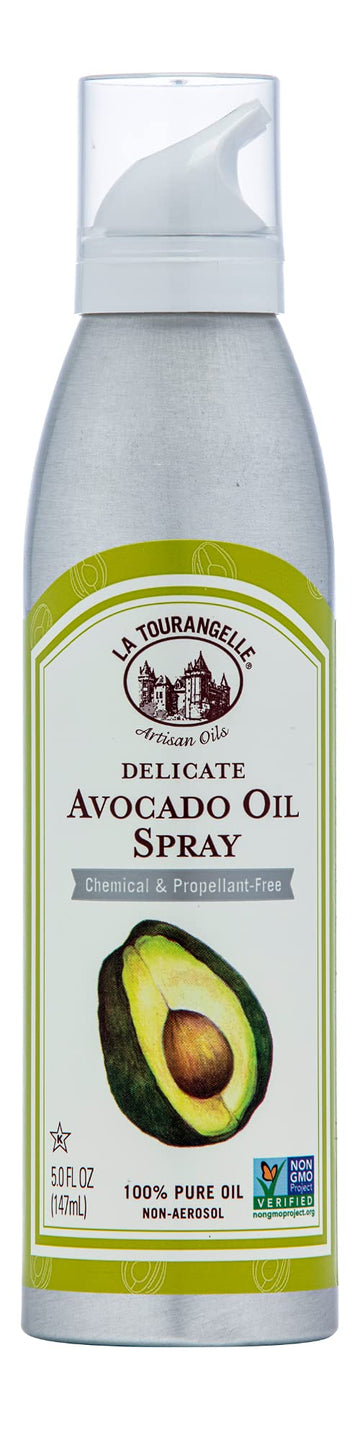 La Tourangelle Avocado Oil Spray - High Smoke Point Refined Oil for Cooking, 5 Fl Oz, Model 40-05-AVO-0005-CS