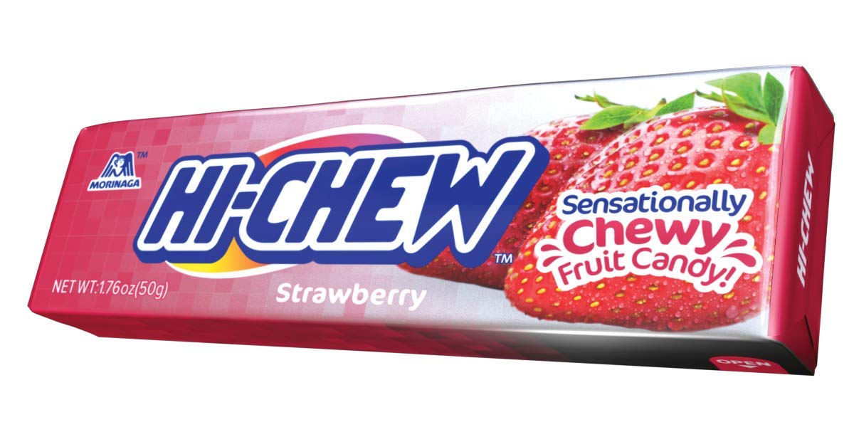 Hi-Chew Sensationally Chewy Japanese Fruit Candy, Strawberry, 1.76 Ounce (Pack of 10)