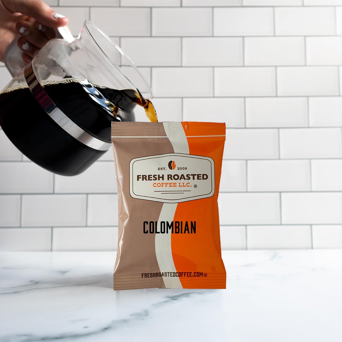 Fresh Roasted Coffee, Colombian Supremo, Pre-Ground Fractional Packs, 1.75 Ounce, 42 Count