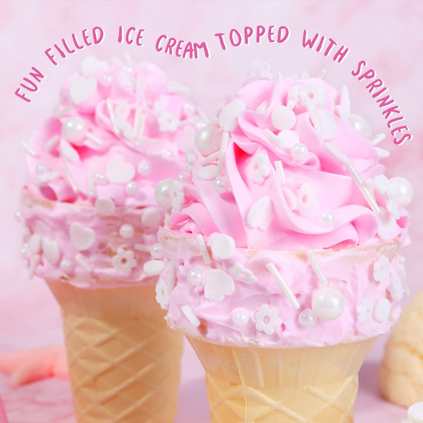 White Sprinkles For Cake Decorating 4.2 Ounce Edible Sprinkles For Cookie Decorating, Cupcake Topper, Ice Cream, Chocolate, Anni
