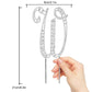 LINGPAR Letter W Cake Topper, Rhinestone Crystal, Silver, Model 01, Wedding/Anniversary/Birthday Party Decoration