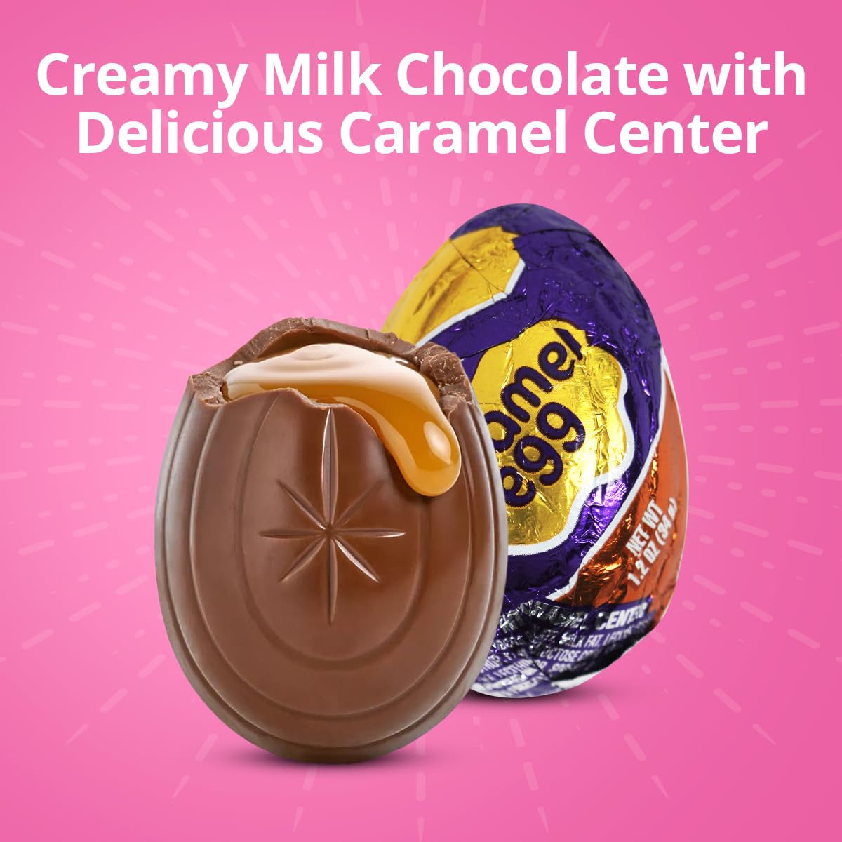 Buha Sweets Easter Caramel Eggs, 36 Count, Brown, Great for Egg Hunts and Baskets, 3 Dozen Cartons