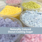 Ultimate Baker Non-Melting Donut Sugar, Naturally Colored Coating Sugar, Snow Sugar, Fine Grain Colored Sugar For Dusting Donuts