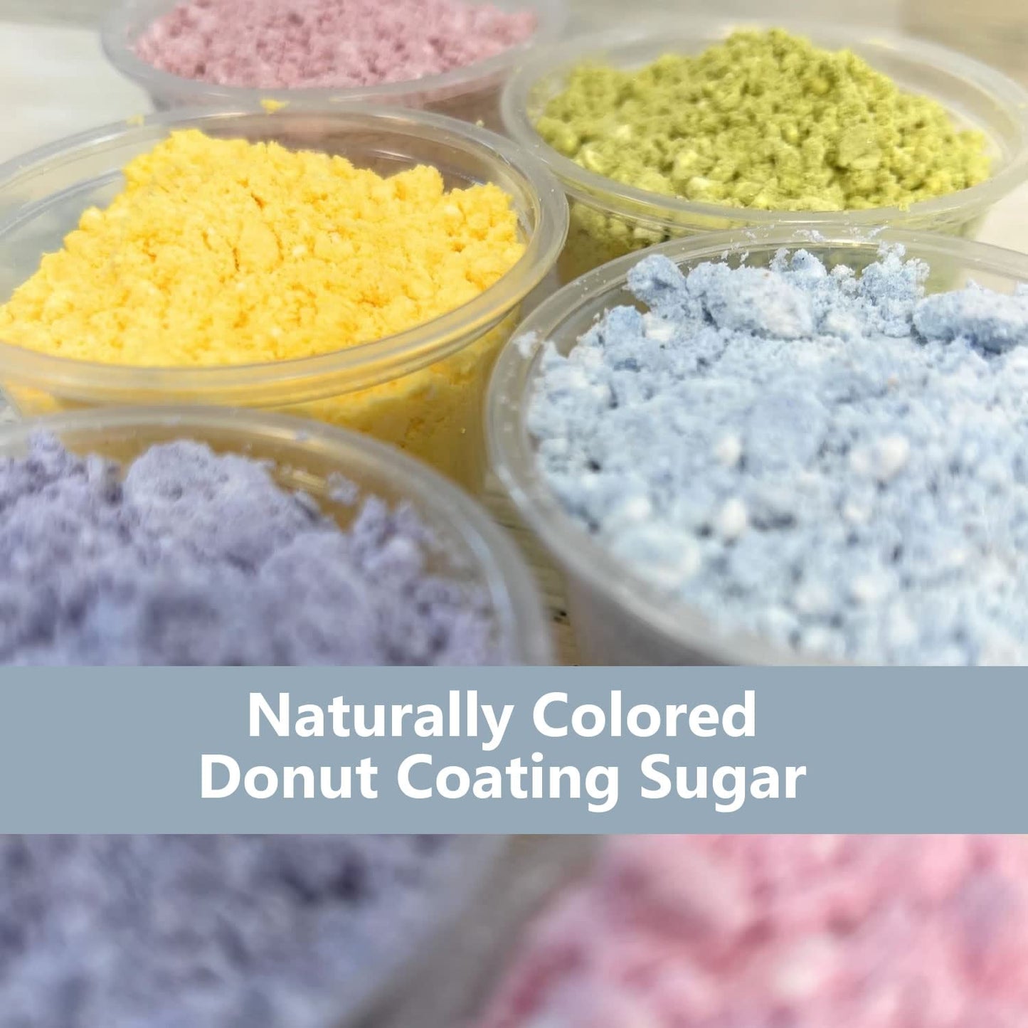 Ultimate Baker Non-Melting Donut Sugar, Naturally Colored Coating Sugar, Snow Sugar, Fine Grain Colored Sugar For Dusting Donuts