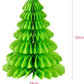 Unique Christmas Tree Honeycomb Centerpiece-12 | Green | 1 Pc Party Decoration, 12'', Multicolor
