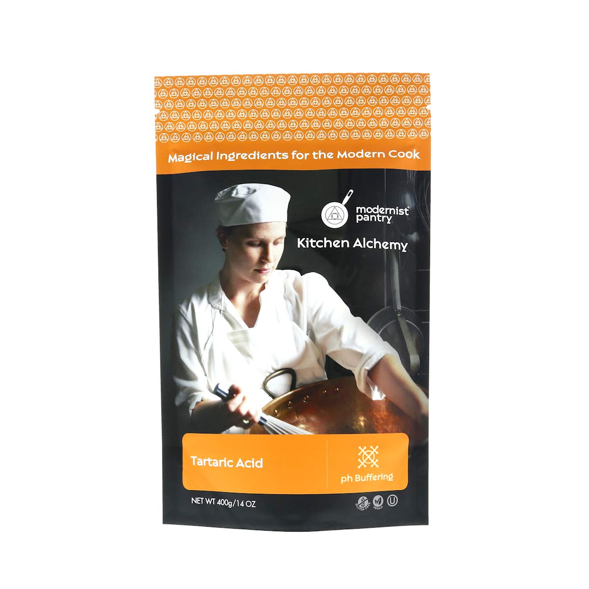Modernist Pantry Pure Tartaric Acid - Non-GMO, Gluten-Free, Vegan - 400g/14oz