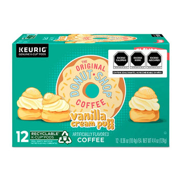 Keurig Green Mountain Donut Shop Coffee, Medium Roast, Vanilla Puff, 12 Ct