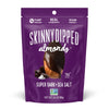 Skinnydipped Super Dark Chocolate + Sea Salt Almonds  Vegan  Healthy Snack  Plant Protein  Gluten Free  3.5 Oz Resealable Bags  Pack Of 10