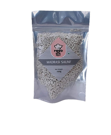 FOODHOLIC Peppermint Mouth Freshener White Sweet Fennel Seeds Mukhwas (Madrasi Saunf) (100 GM)_Packing May Vary