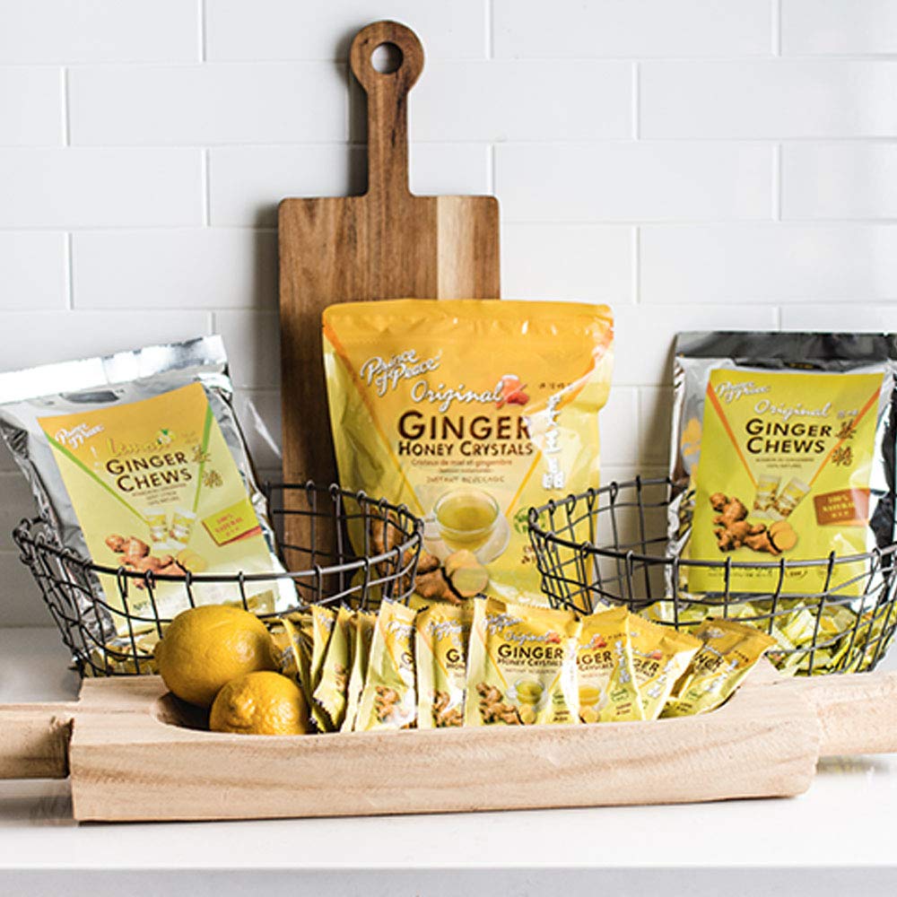 Prince Of Peace Ginger Chews With Lemon, 1 Lb. – Candied Ginger – Lemon Candy – Lemon Ginger Chews – Natural Candy – 2 Pack