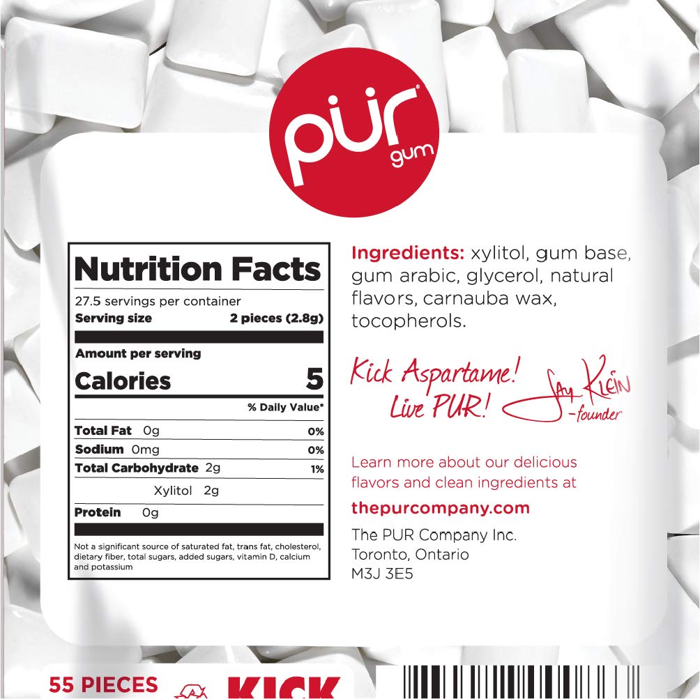 Pur Gum, Cinnamon, 55 Count (Pack Of 2)