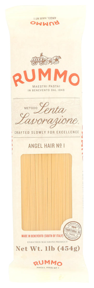 Rummo Angel Hair Pasta, Non GMO, Parve Free, 1 LB (Pack of 20)