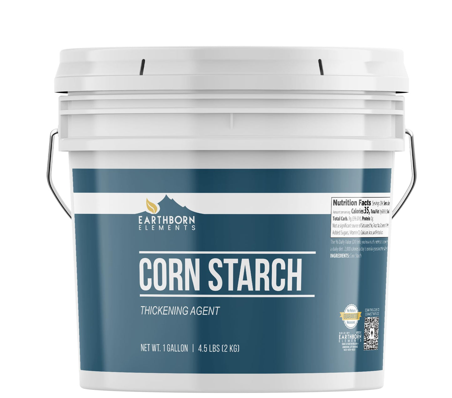 Earthborn Elements Corn Starch (1 Gallon), Thickener For Sauces, Soup, & Gravy