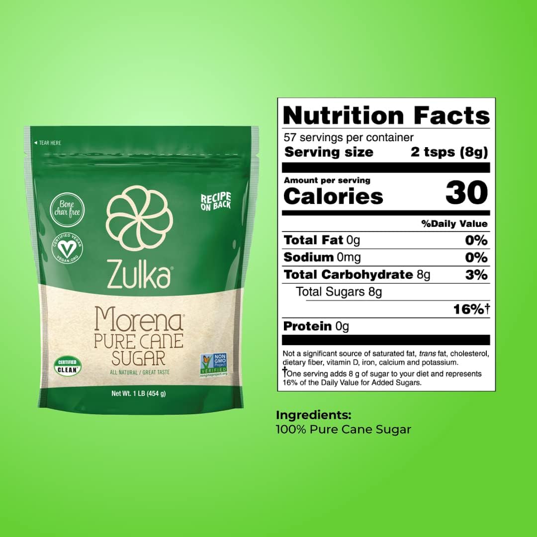 Zulka Azucar Morena Pure Cane Sugar 1Lb