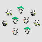Gyufise 25Pcs Panda Cupcake Toppers Glitter Green Bamboo Cupcake Picks Cute Animal Bear Cake Decorations Baby Shower Kids Birthd