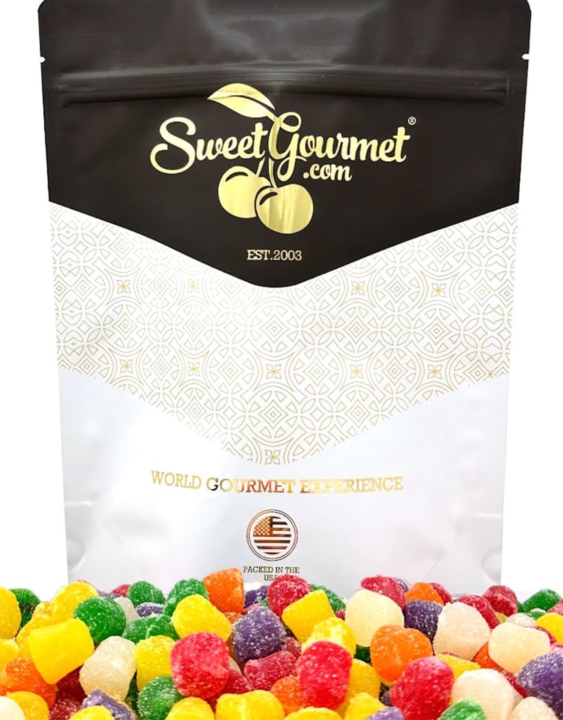Sweetgourmet Spice Drops Candy, Old-Fashioned Gumdrops, 6 Flavors Jelly Candy, 2.5 Pound