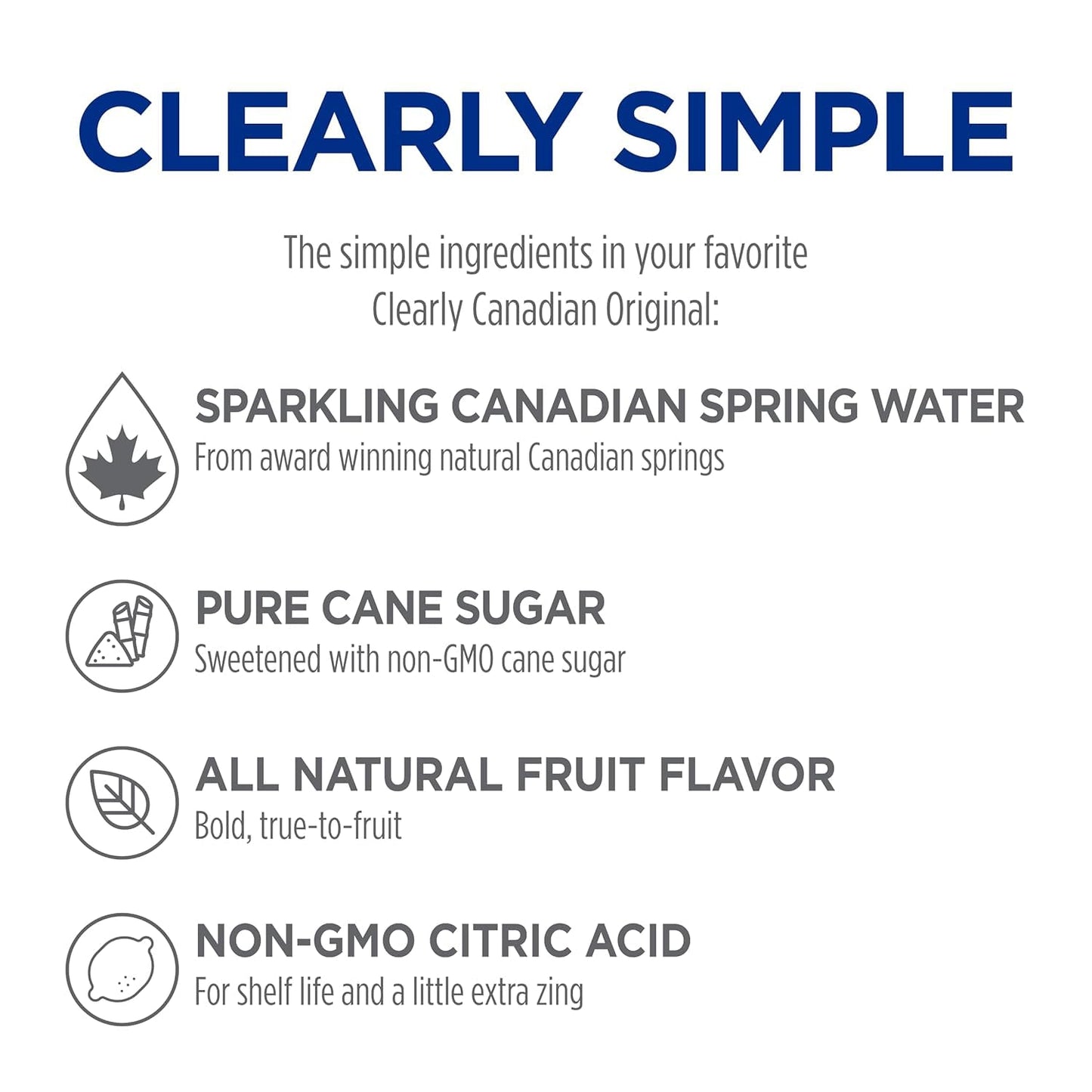 Clearly Canadian Sparkling Water Variety Pack, 24-Pack, Assorted Flavors, Naturally Flavored Carbonated Drink