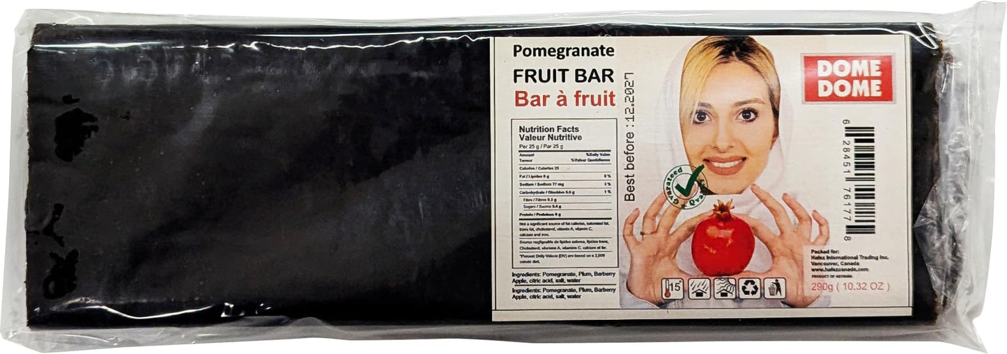 DOME DOME Lavashak Fruit Snack Pomegranate 10.2 oz (290g) - 22.1 cm x 7.1 cm x 2.3 cm
