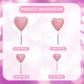 Beishida 20 Pcs Pink Heart Cake Toppers 3D Heart Cake Toppers Foam Toppers Cake Decoration Happy Birthday Cake Diy Cake Insert F