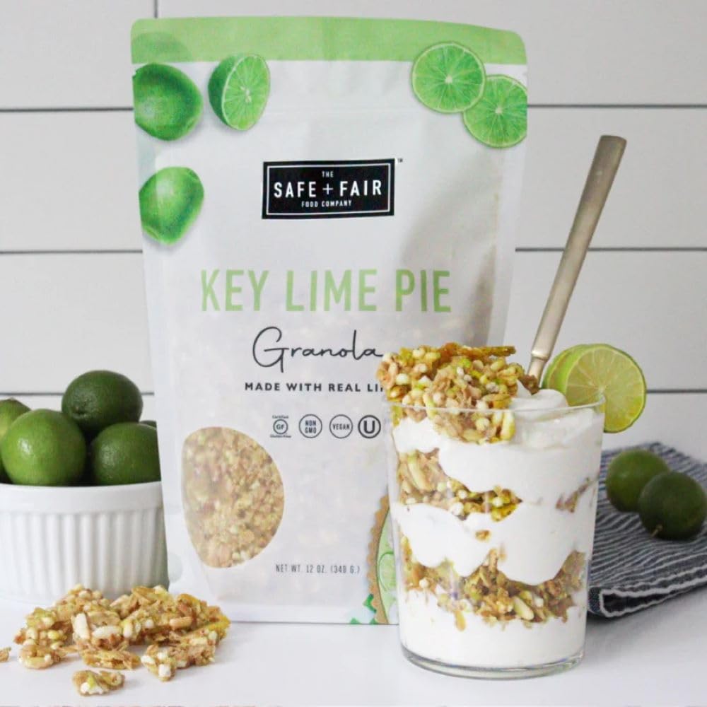 The Safe + Fair Key Lime Pie Granola – Gluten-Free, Vegan Snack – 12oz, 6 Pack