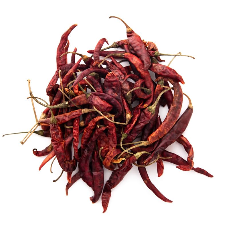 8oz Whole Dried Arbol Chiles - Chile Yahualica Seco Mexicano by 1400S Spices - Authentic Mexican Flavor for Cooking and Spicing