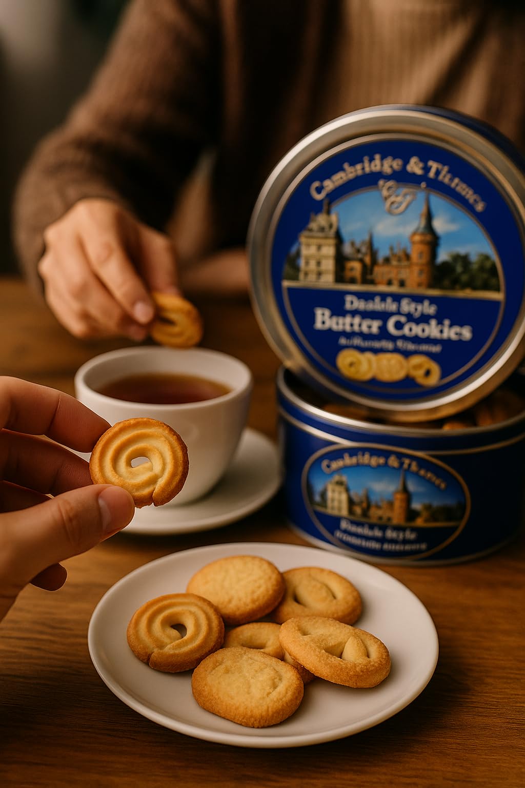 Danish Style Butter Cookies Assorted 4 Tins (4.0 Oz Each) Different Shapes Assortment Gift Pack | Gourmet Cookie Gifts
