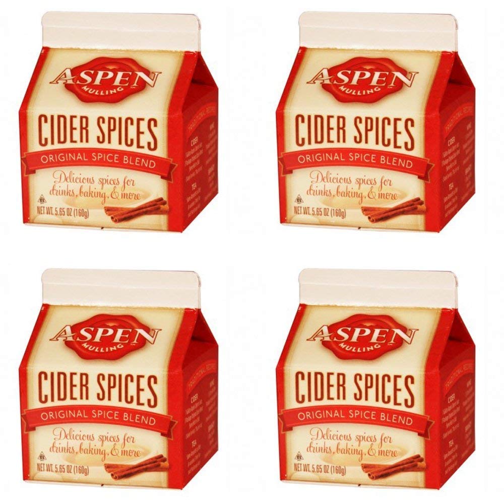 Aspen Mulling Spices Holiday Mulling Spice Mix, Cinnamon Nutmeg Clove, 5.65 oz (Pack of 4)
