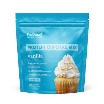 Prodough High Protein- Gluten Free Cupcake Mix, Low Carb, 13G Of Protein Per Cupcake, No Added Sugars, Keto Friendly, Makes 12,