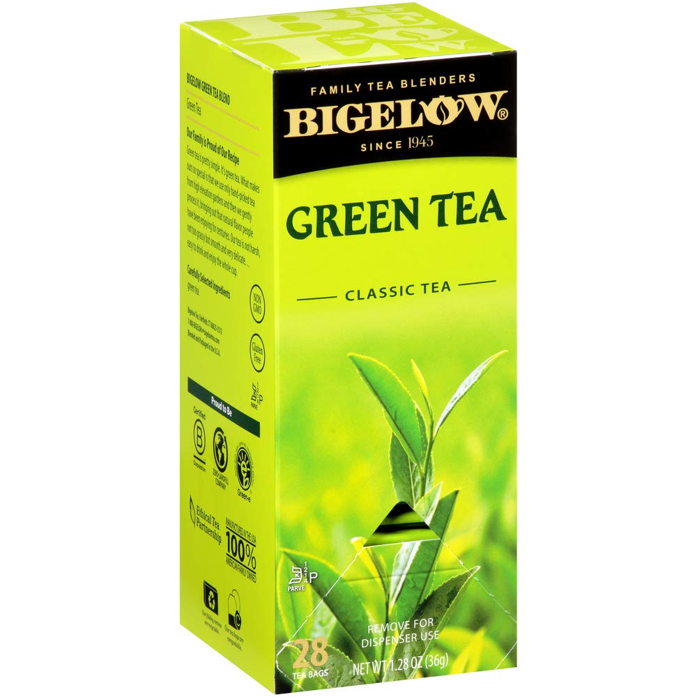 Bigelow Green Tea Bags - 28 Count (Pack of 6) - Premium Antioxidant-Rich Medium-Caffeine Tea in Foil-Wrapped Bags