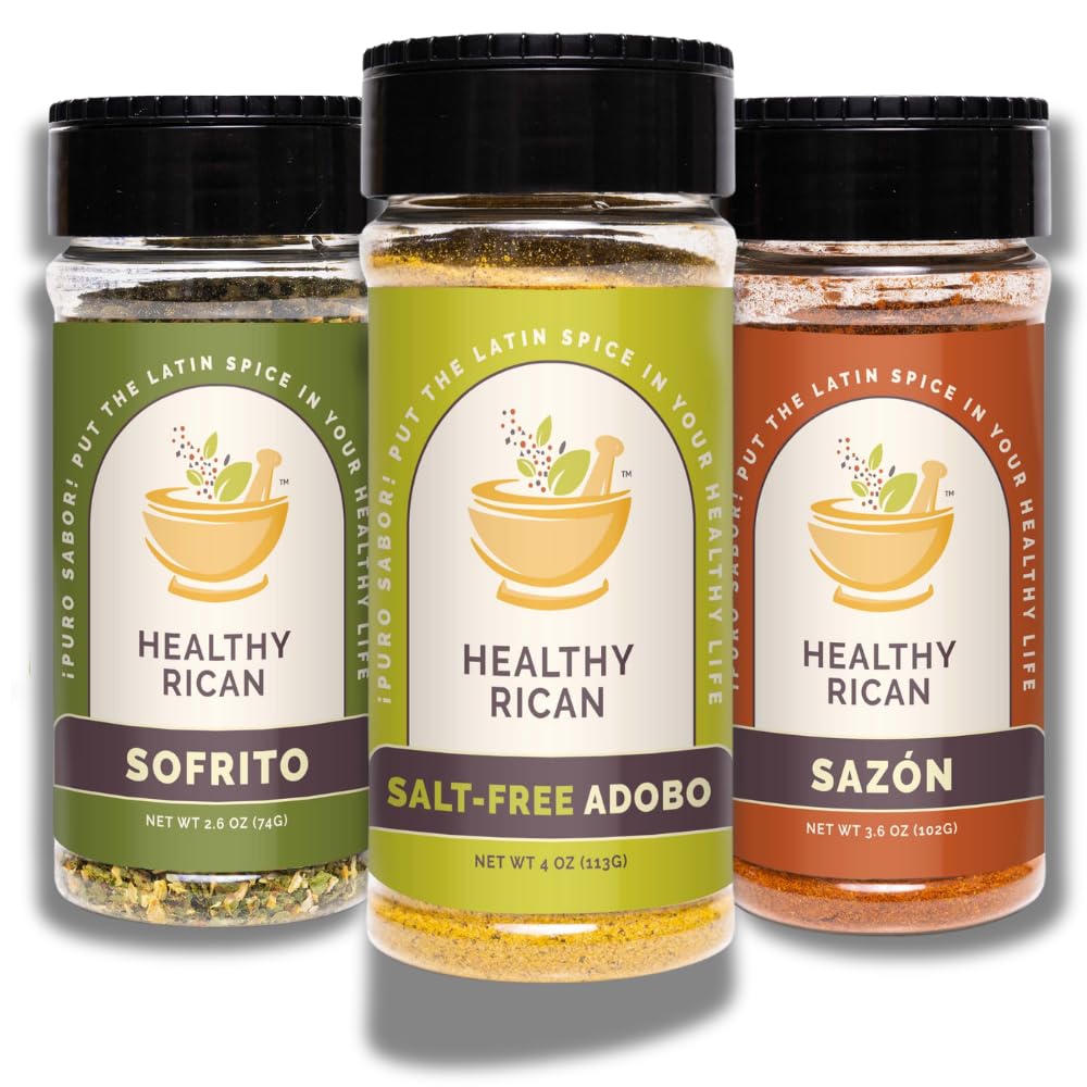 Healthy Rican Salt-Free Seasoning Mix Bundle, Non-GMO, Gluten-Free, Keto, 0.33 oz (Pack of 3)