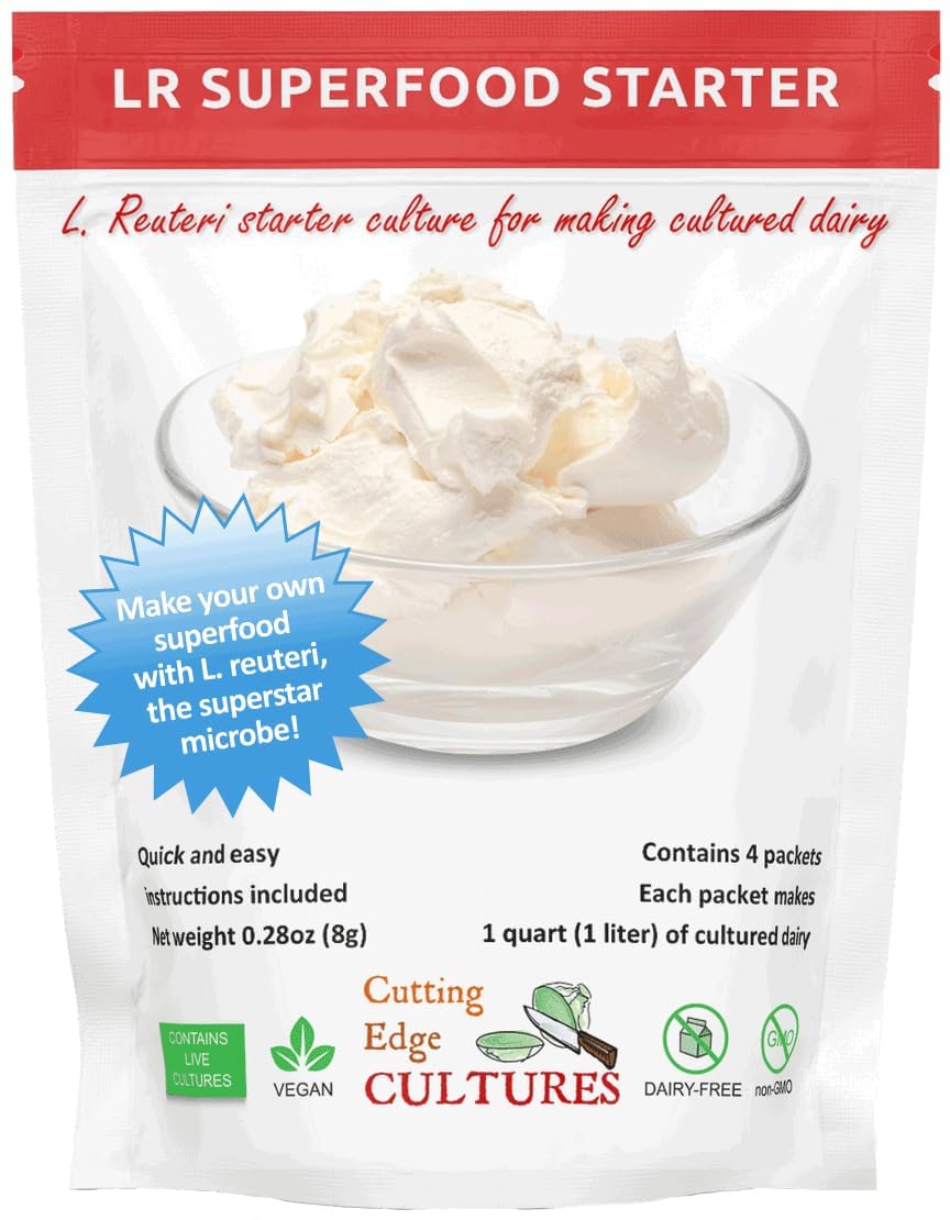 Cutting Edge Cultures LR SuperFood Starter Culture Set - Prebio Plus L. Reuteri ProBiotic, 2 Piece Set