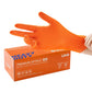 Lanon 8Mil Orange Disposable Nitrile Gloves, Mechanic, Heavy Duty, Food Safe, Latex Free, Powder Free, Fully-Diamond Textured, X