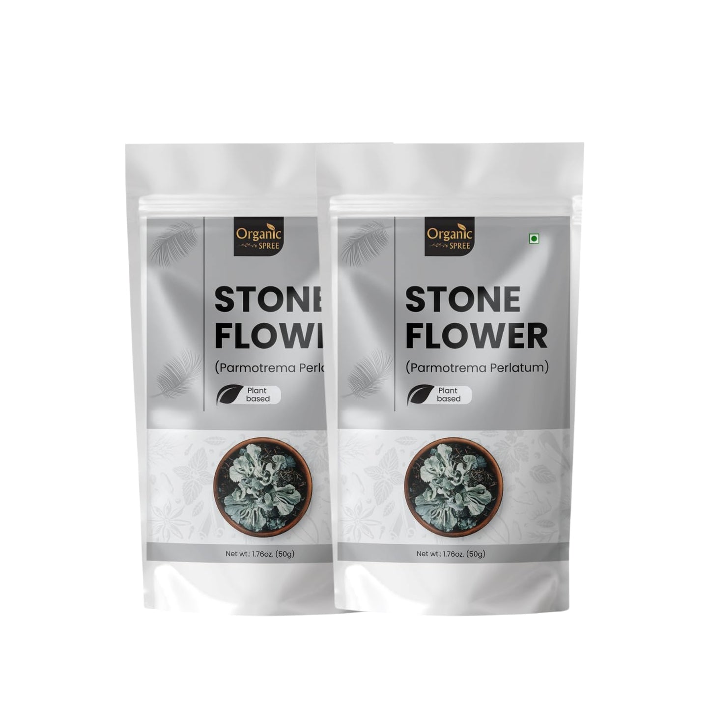Organic Spree Stone Flower 50gm (1.76oz) Dagad Phool - Kalpasi - Pure and Natural 50gm - Pack of 2