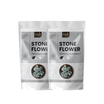 Organic Spree Stone Flower 50gm (1.76oz) Dagad Phool - Kalpasi - Pure and Natural 50gm - Pack of 2