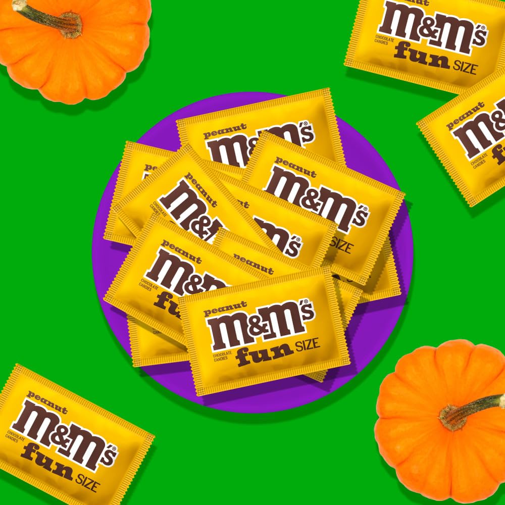 M&M'S Fun Size Peanut Milk Chocolate Candy, 10.57 Oz Bag
