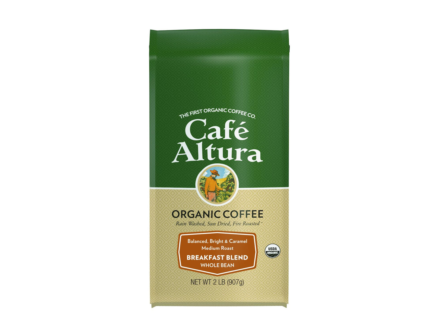 Cafe Altura Whole Bean Coffee, Breakfast Blend, 32 Ounce, Brown, Model 3313