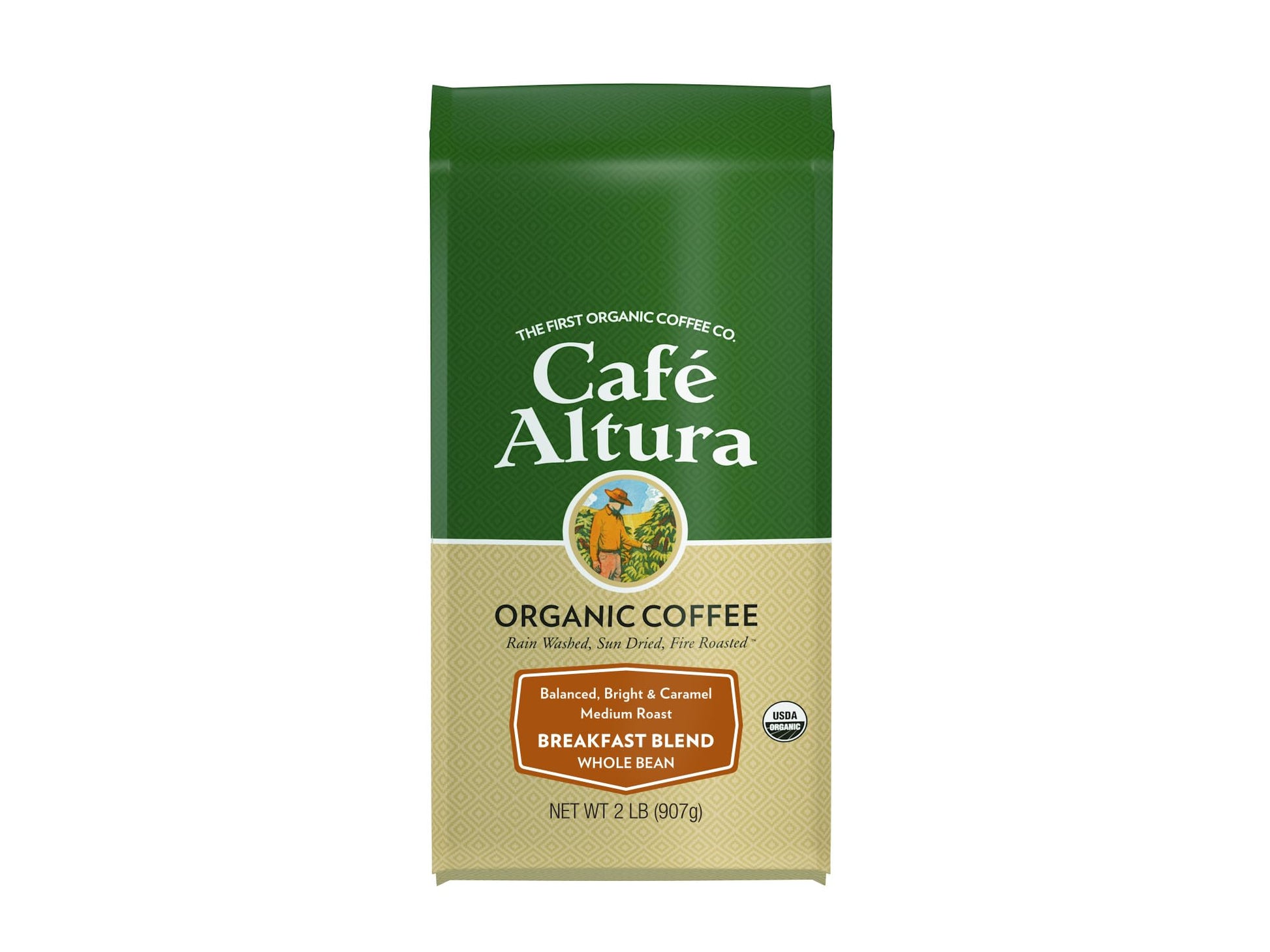 Cafe Altura Whole Bean Coffee, Breakfast Blend, 32 Ounce, Brown, Model 3313