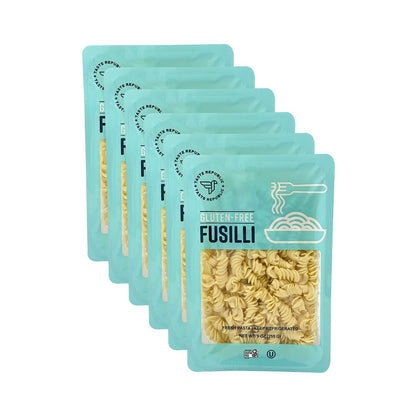 Gluten-Free Pasta, Fusilli, Fresh Brown Rice Noodles, Cooks in Just 3 Minutes, Kosher, Taste Republic, Frozen, 9oz (6 pack)