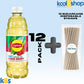 Lipton Diet Mixed Berry Green Tea 16.9 Fl Oz Plastic Bottle 12 Pack + 15 Sugarcane Disposable Straws By Kool8Shop Infinite Deals