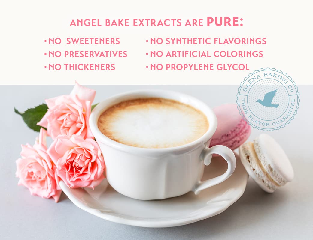 SAENA BAKING CO Pure Bulgarian Rose Extract, Culinary Grade, 2 Oz, Keto Friendly, Vegan, Gluten Free